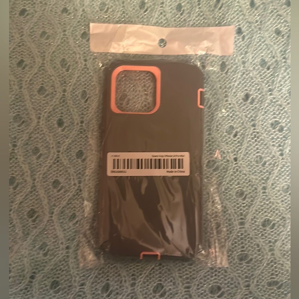 iPhone 14 pro max case gray/pink